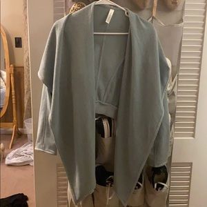 Blue Blush Sweatshirt Cardigan